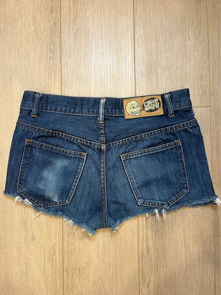 CHEAP MONDAY Cutoff Jean Booty Shorts - Size 30 - photo 4