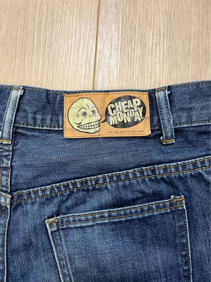 CHEAP MONDAY Cutoff Jean Booty Shorts - Size 30 - photo 5