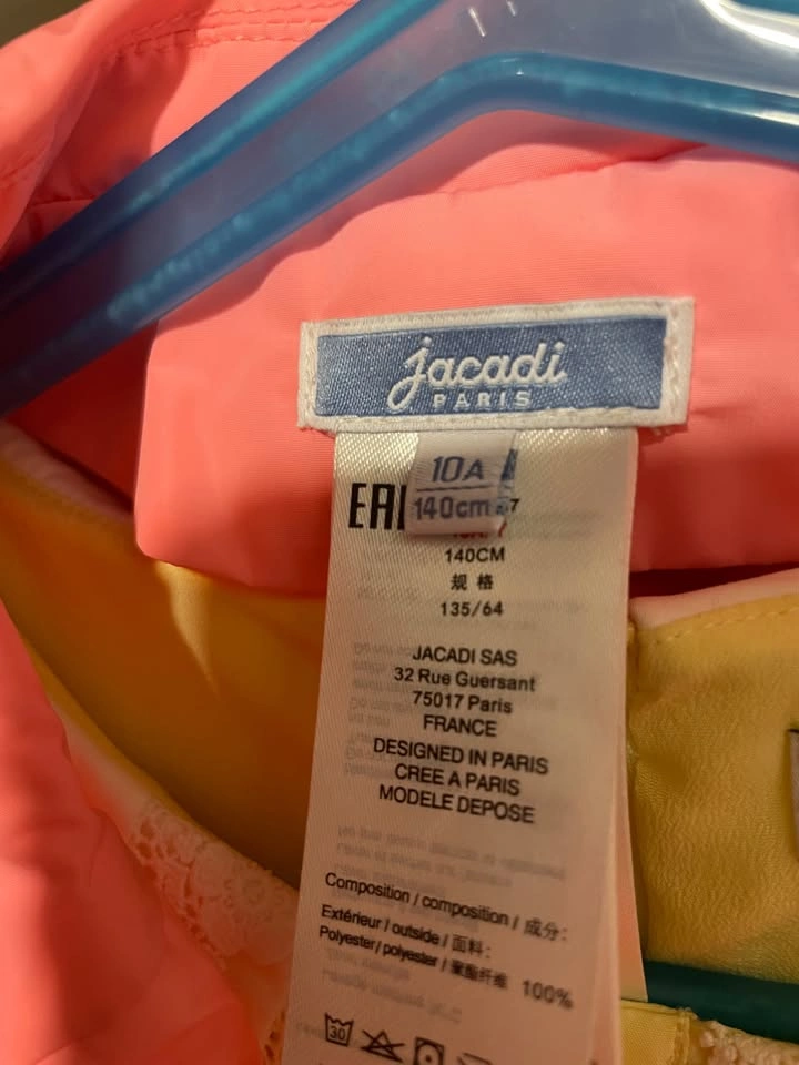Jacadi Girls Jacket In Technical Fabric, Corail - Like New - 10y - photo 2