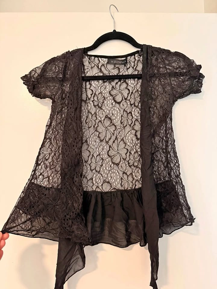 Y2K Lacey tie top (S)