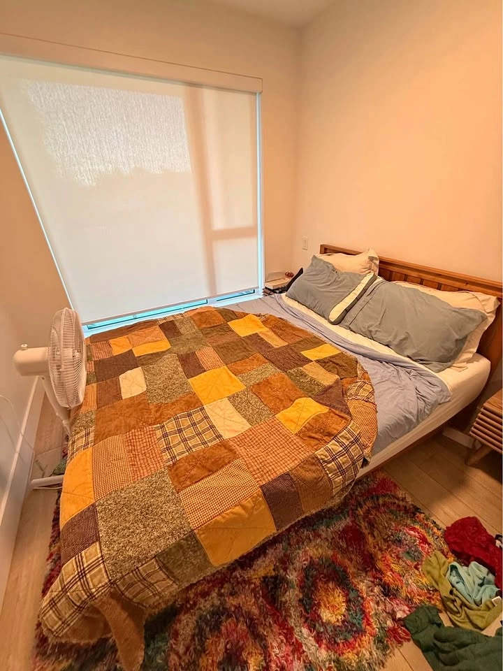 Queen Bed, Mattress, and 2 Nightstands