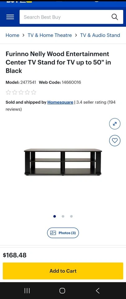 Modern Black TV Bench / Media Console – Excellent Condition - photo 2