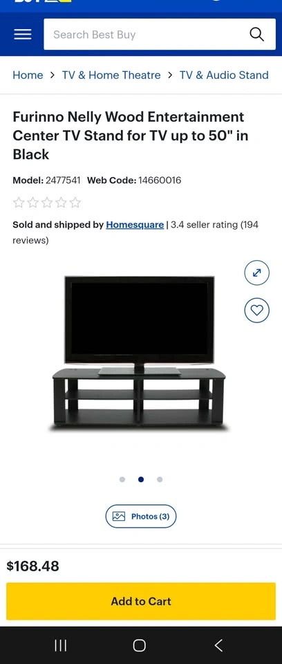 Modern Black TV Bench / Media Console – Excellent Condition - photo 3