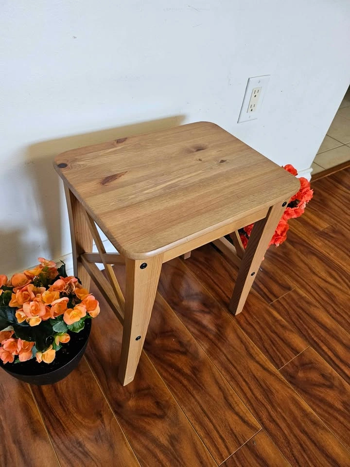 Solid Wood Multi-Purpose Stool / Small Side Table - photo 3