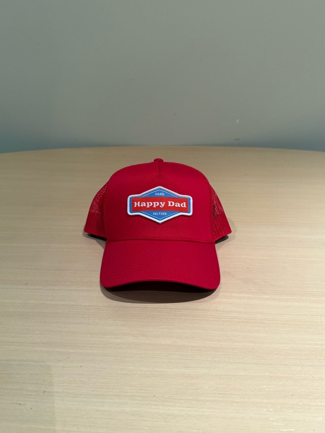 Happy Dad Hard Seltzer Red Trucker Hat