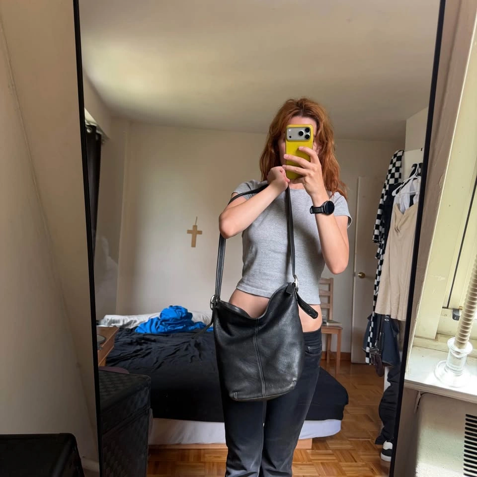 Black leather bag - photo 4