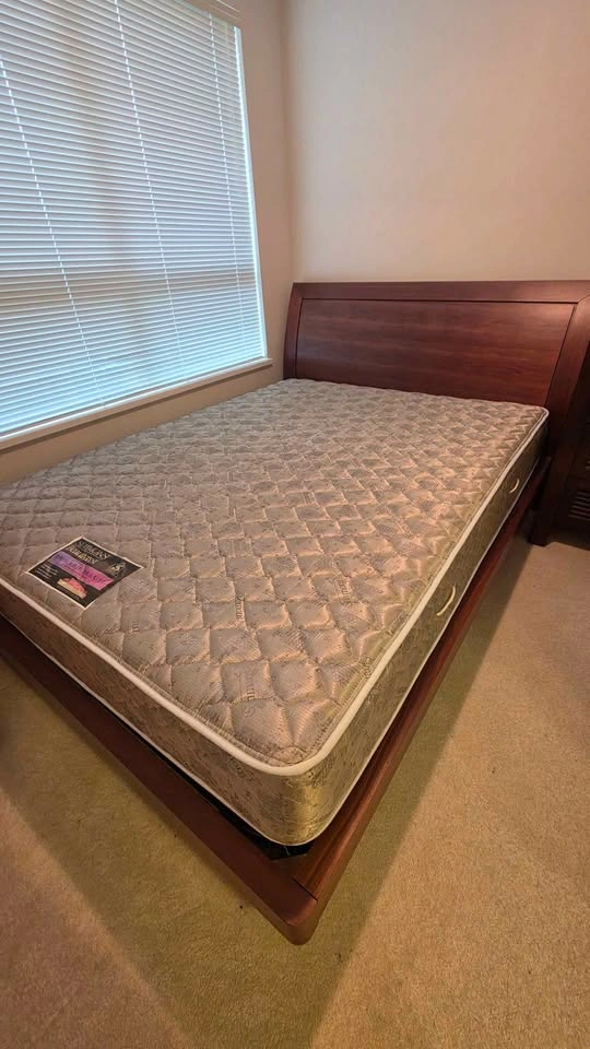 Queen Wooden Bed Frame w/optional mattress for free - photo 2