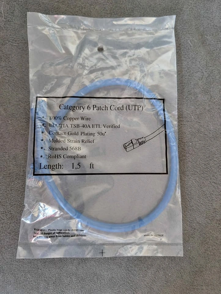 Cat 6 1.5ft Ethernet Patch Cables *NEW*