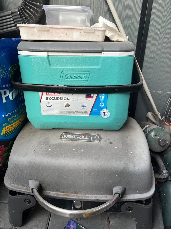 Pressure washer, tools, BBQ grill, and Coleman ice cooler - photo 3