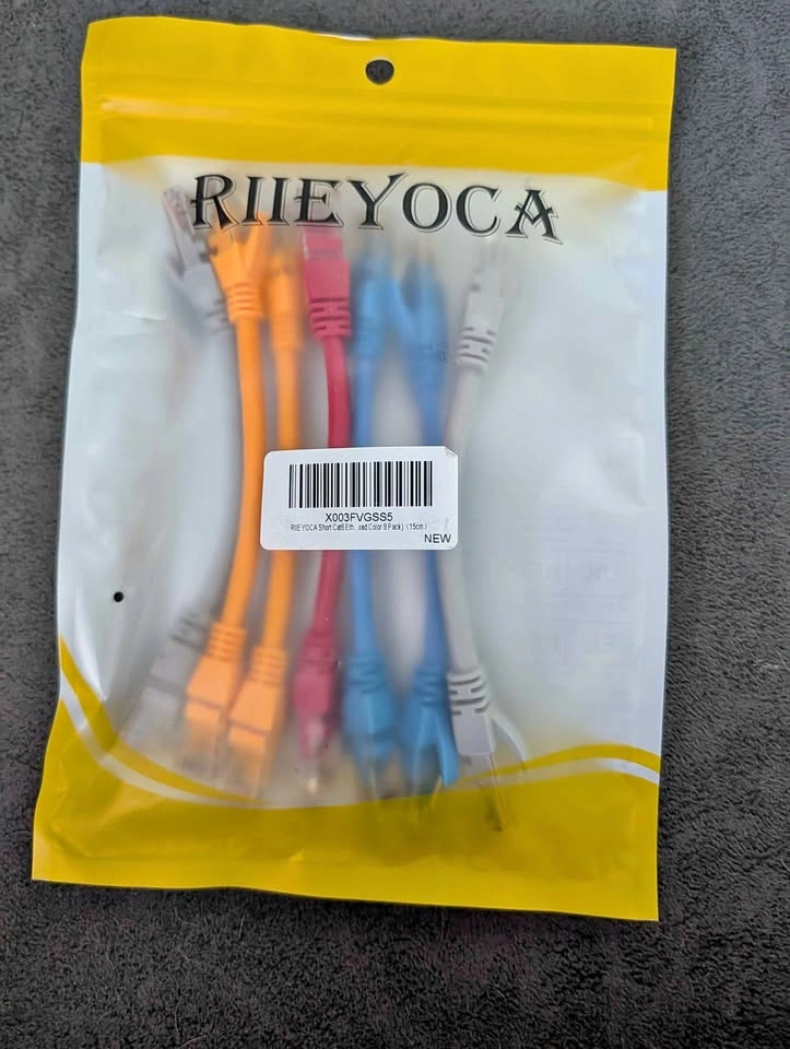 RIIEYOCA 6 inch Short Cat6 Ethernet Cables