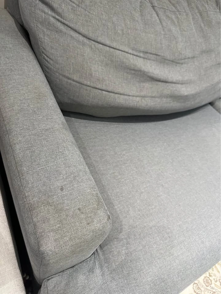 3 seater bricks fabric sofa - Smoke grey - photo 3