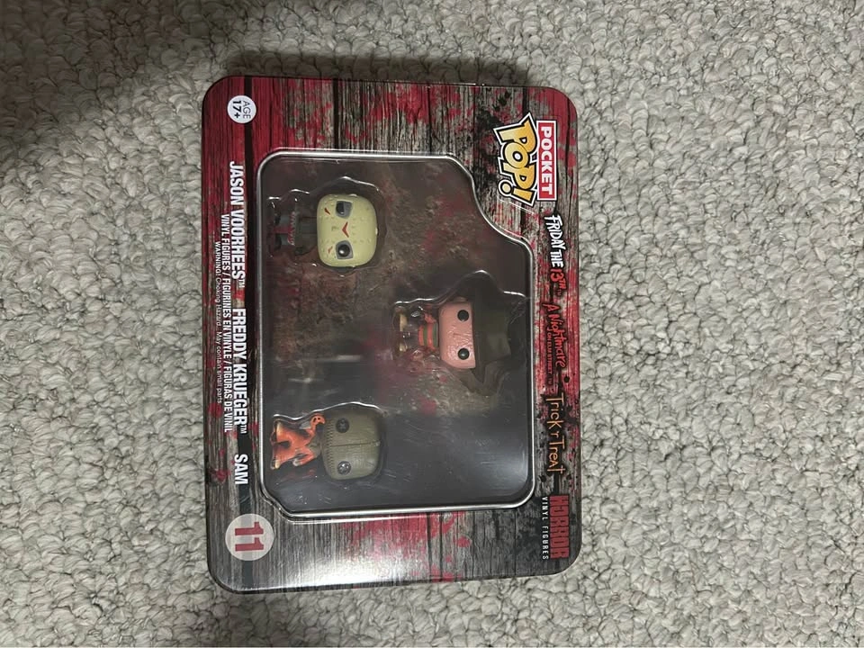 Sealed Funko Pocket Pop Horror Movie 3 Pack Tin #11 Jason Freddy - photo 3