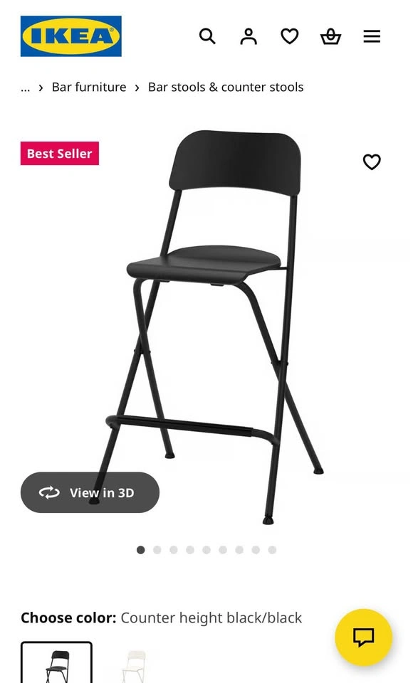 IKEA FRANKLIN Foldable Bar Stool Chair - photo 4