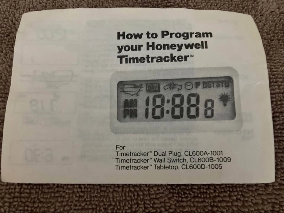 Honeywell Timetracker Digital Plug-In Timer (CL600A-1001) - photo 4