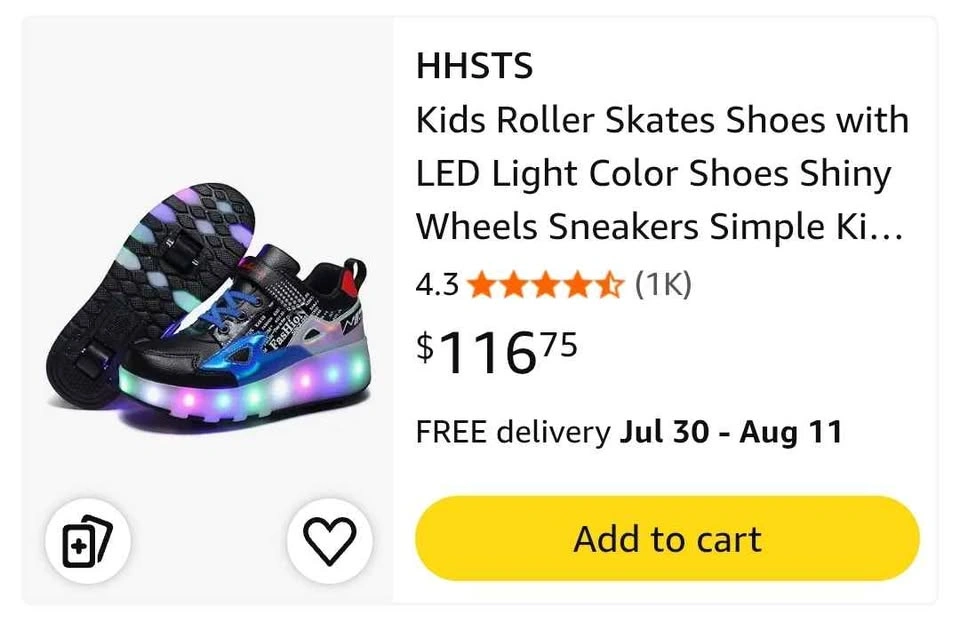 Brand NEW Kids LED Roller Skate Shoes (Size EU 36 / US 4) - photo 5