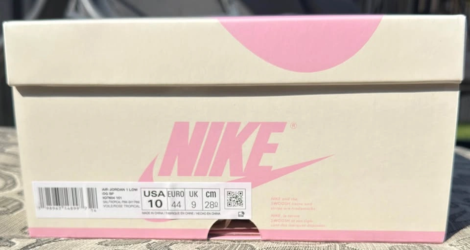 Nike Air Jordan 1 Low Travis Scott Shy Pink Tropical Pink US 10 - photo 5