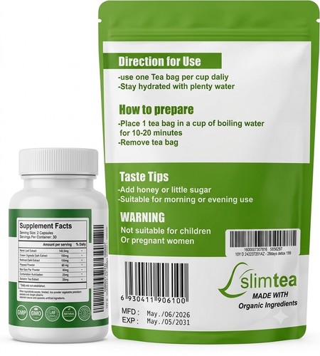 Slimtea 28 Day Detox Tea + WellnessWays 3 Day Capsule Bundle - photo 3