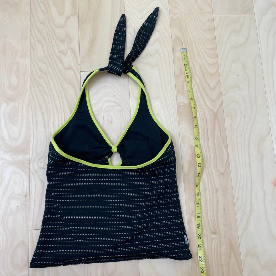 Black and Green Halter Tankini - photo 2