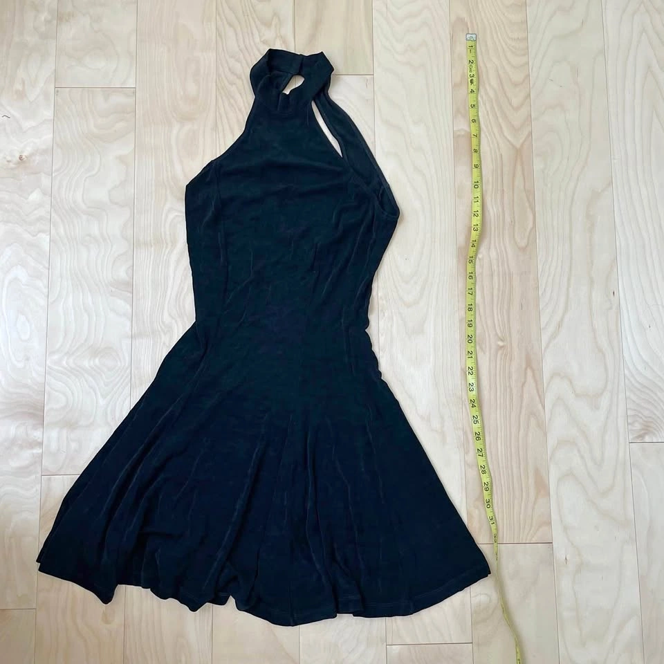 Black Halter Backless Dress