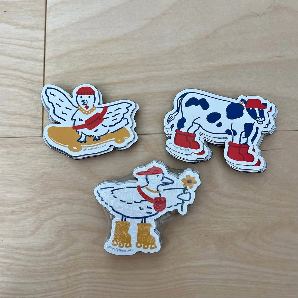 X3 Magnets Farm Animals