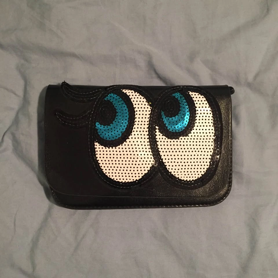 Sequins Big Eye Envelope Cross-Body Clutch Bag - photo 4