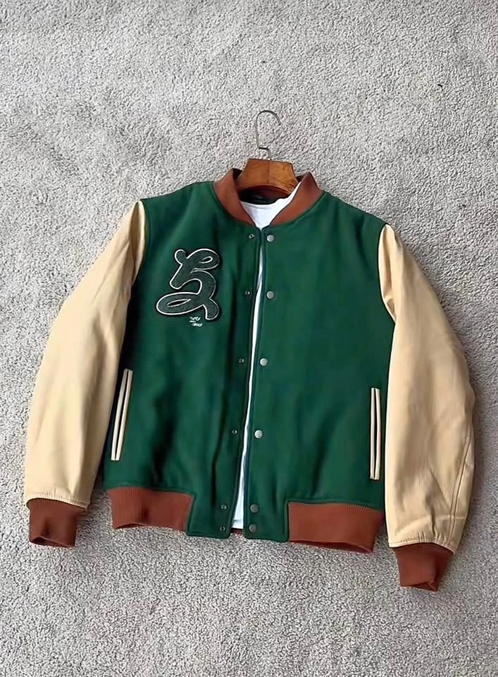 Zara Green Varsity Bomber Jacket
