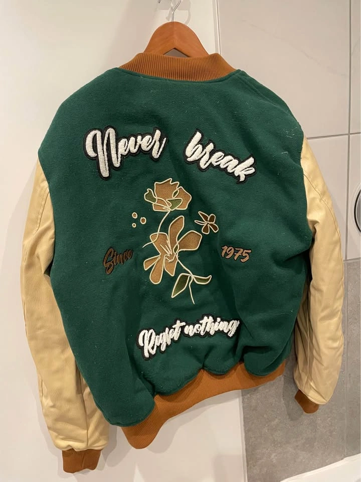 Zara Green Varsity Bomber Jacket - photo 5