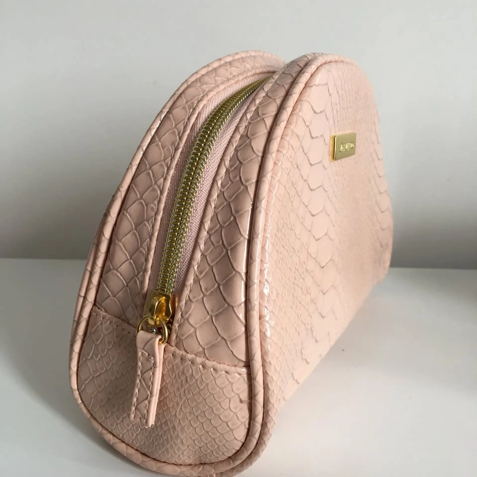 Light Pink Reptile Skin Shiseido Makeup Bag - photo 2