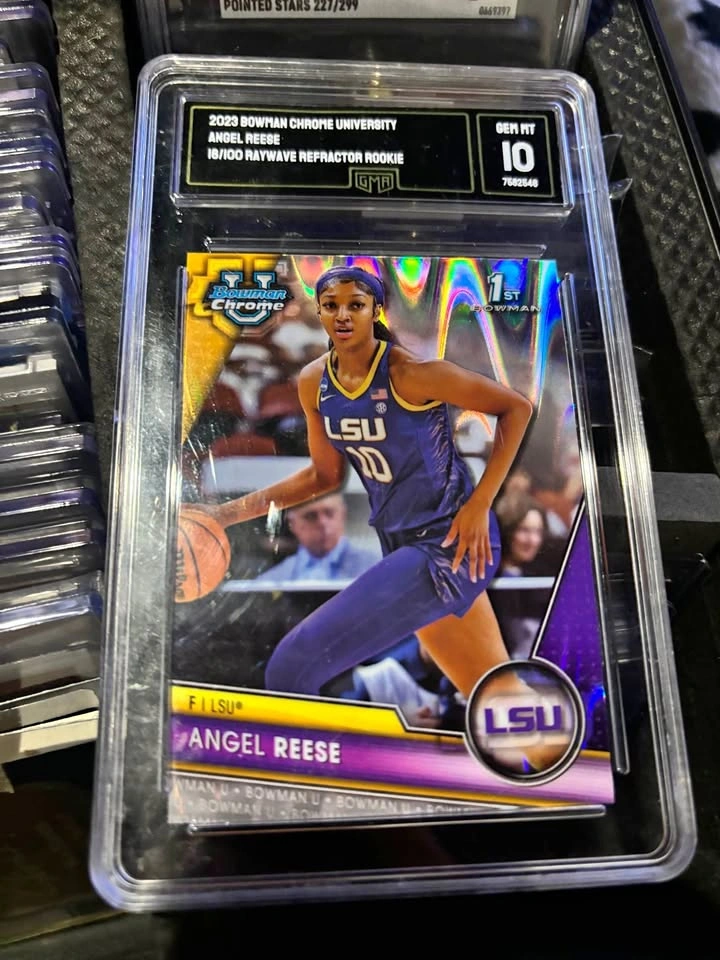 Angel Reese refractor rookie 18/100 (10 mint)