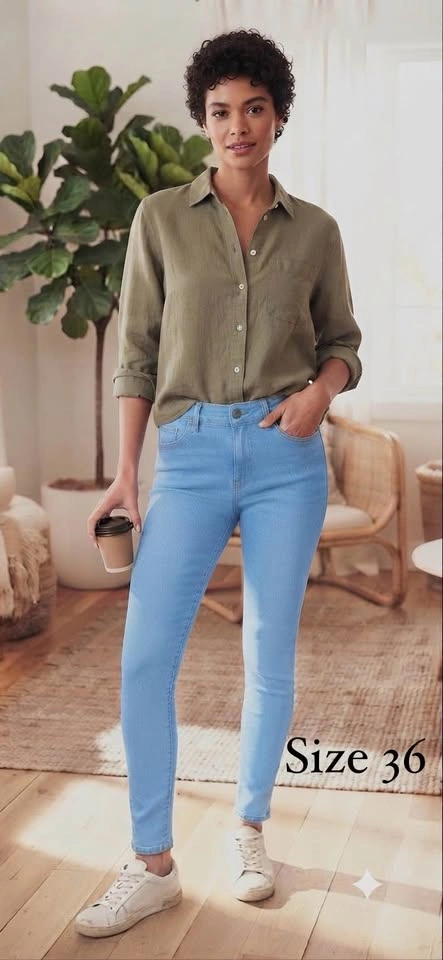 Light Blue Skinny Jeans Size 36 - photo 2