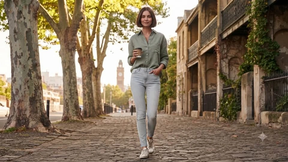Light Wash High-Waisted Skinny Jeans - photo 2