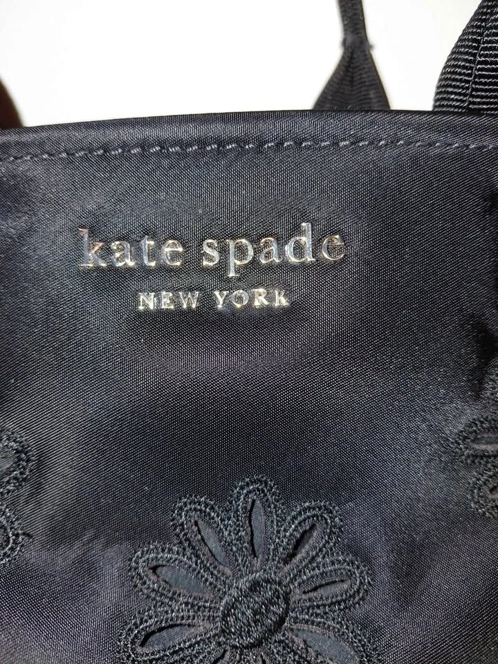 Kate Spade New York Black Nylon Floral Cut Out Tote - photo 5