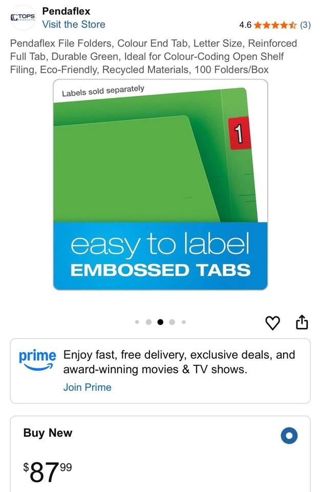 100pcs End Tab File Folders - photo 4