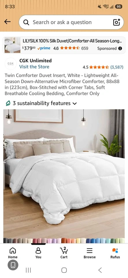Twin/ Twin XL Comforter Duvet - photo 4