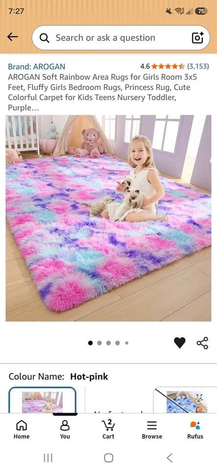 Soft Rainbow Area Rug - photo 3