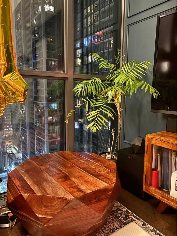 Acacia Wood Diamond Coffee Table