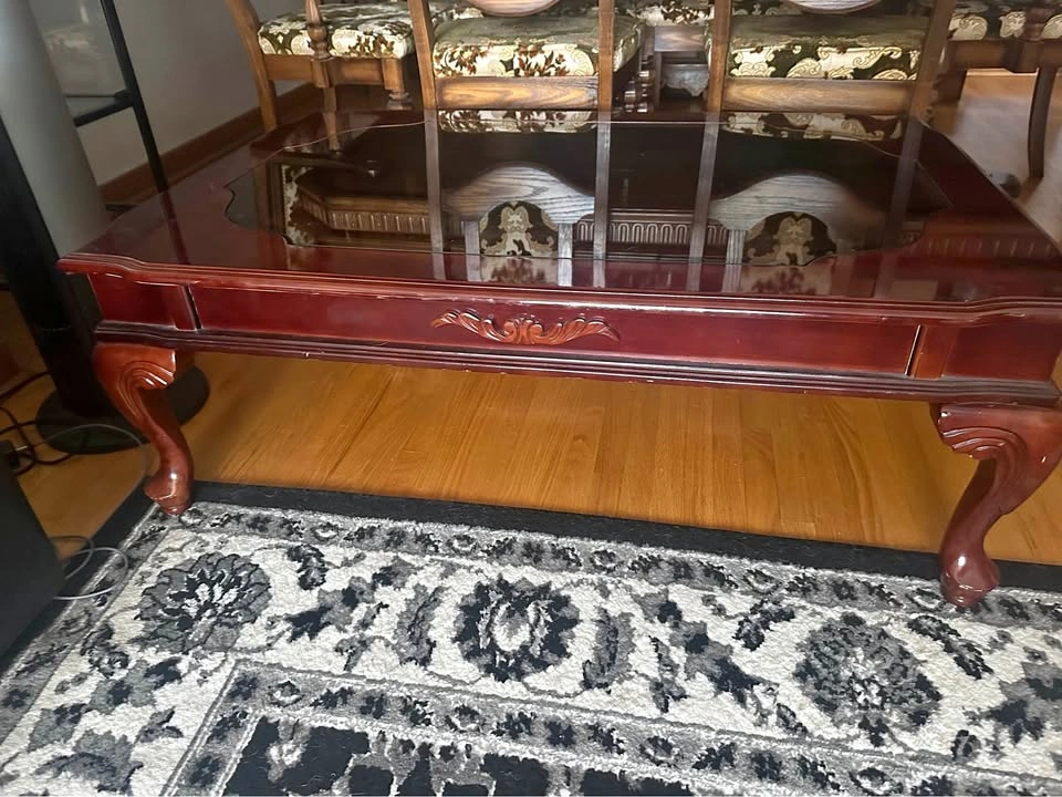 Solid wood coffee table