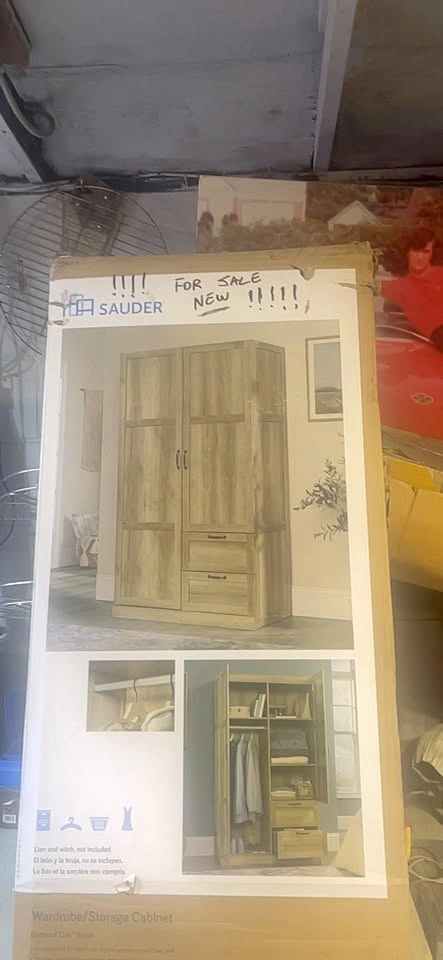 Sauder Wardrobe Storage Cabinet New
