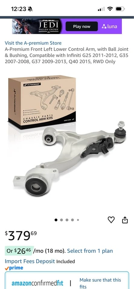 A-Premium Front Left Lower Control Arm - photo 2