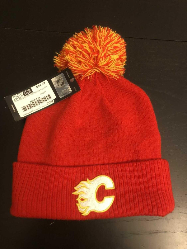 Calgary Flames Adidas Beanie Hat Toque NHL Hockey Red