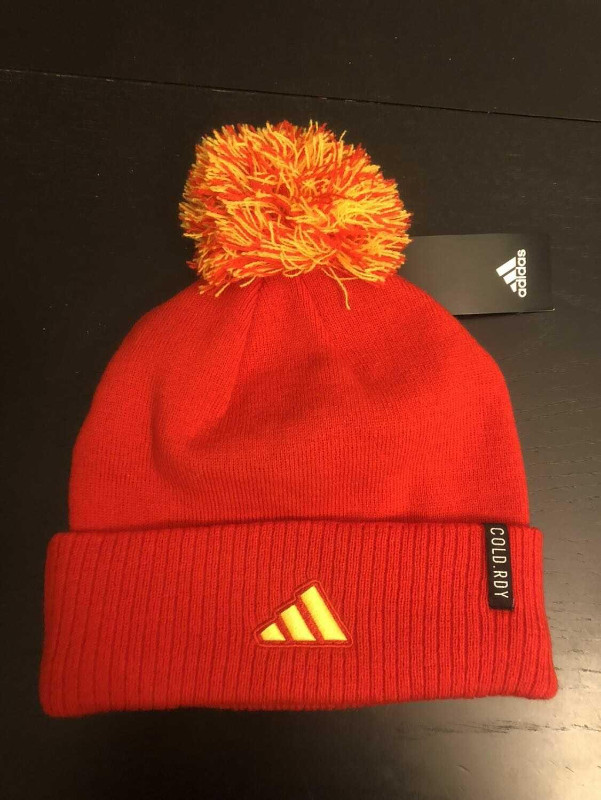 Calgary Flames Adidas Beanie Hat Toque NHL Hockey Red - photo 2