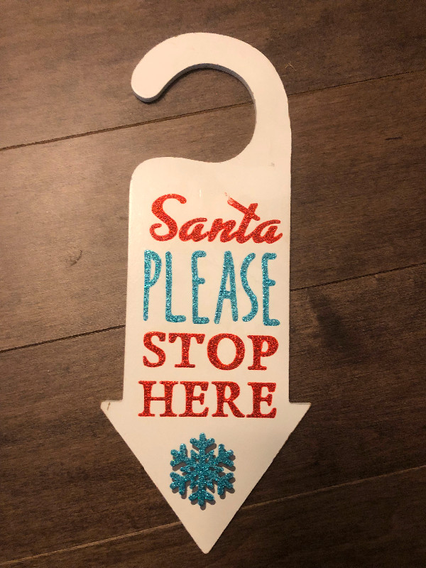 Door Hanger Christmas Santa BNWT