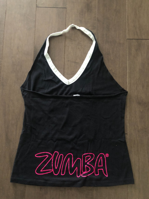 ZUMBA Halter Top Love Happy Black Fuchsia Women M - photo 2