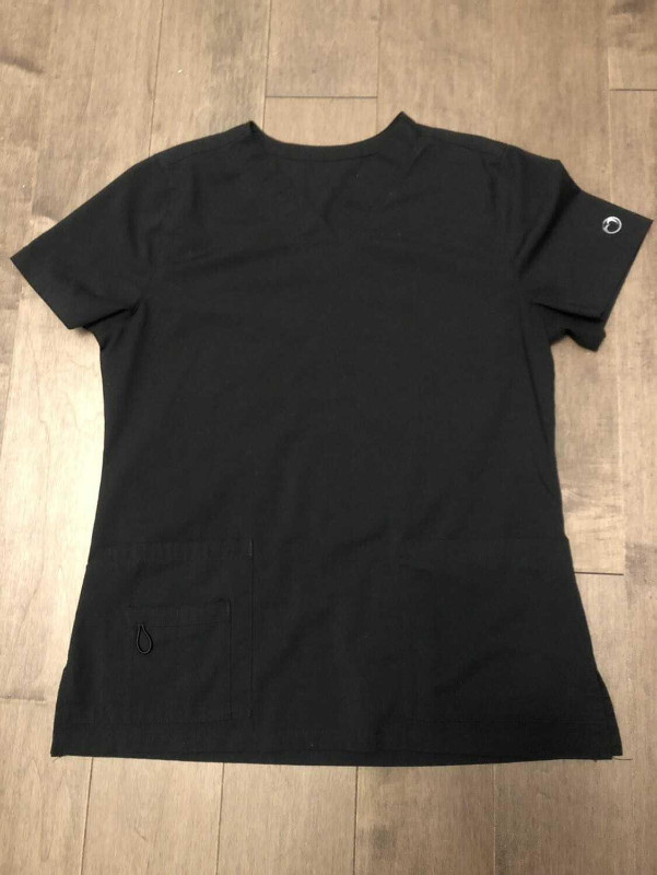 Scrubs Nurse V Neck Woman Black Size M Health Uniform Medical