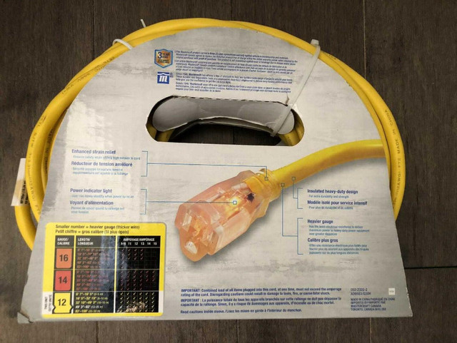 Outdoor Extension Cord 50’ Lighted Locking Connector Mastercraft - photo 2