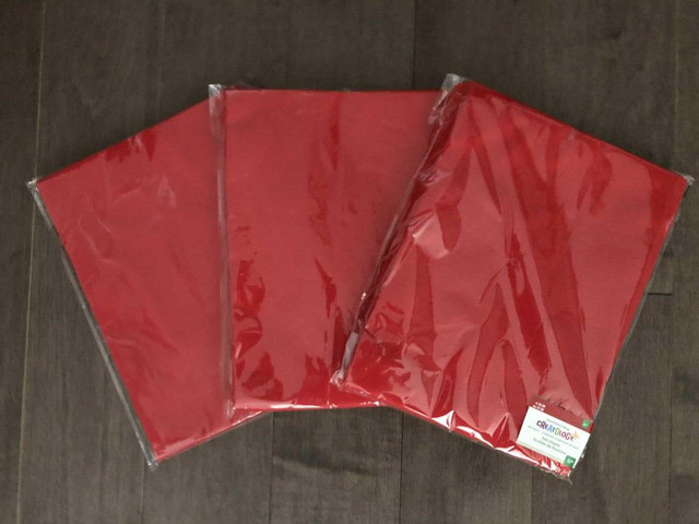 3 Pack Red Felt Sheets Creatology Crafting Basics BNWT