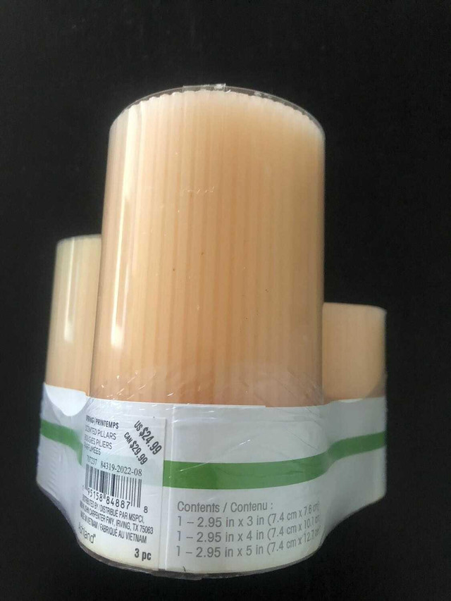 Set of Pillar Candles Blush Pink Decoration BNWT - photo 3