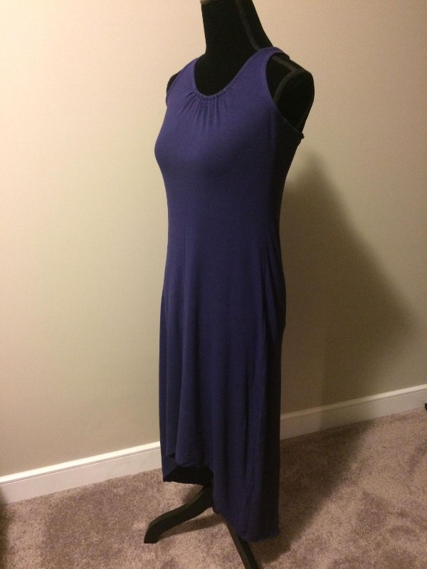 DKNY Hi-Lo Dress Donna Karan New York indigo blue EUC - photo 2