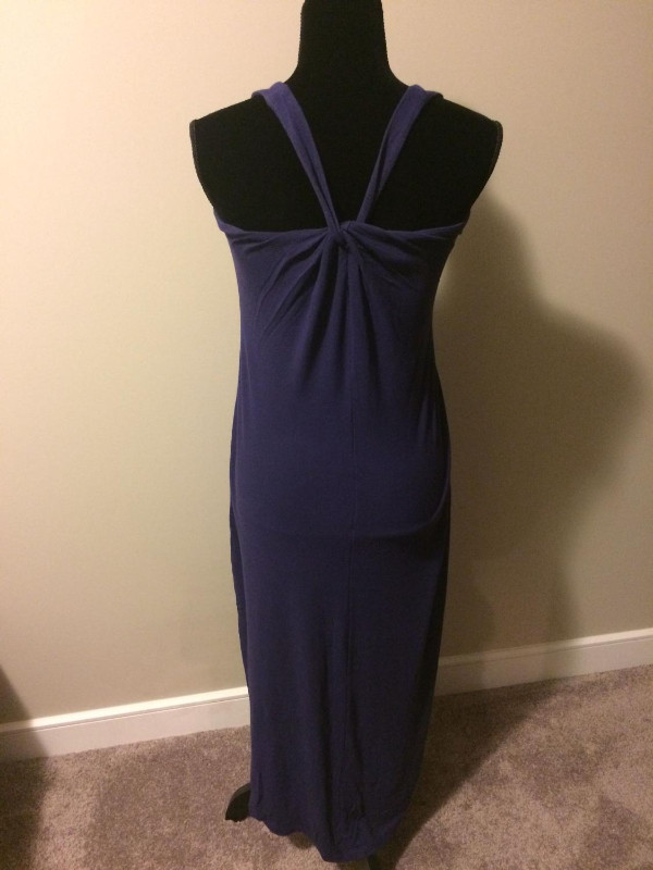DKNY Hi-Lo Dress Donna Karan New York indigo blue EUC - photo 3