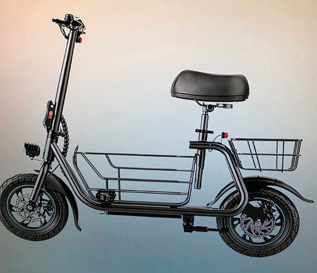 Gyroor C1 Plus Electric Scooter for Adults with Seat & Pet Baske